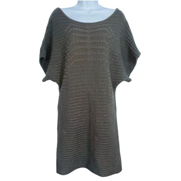 Vintage Y2K Jessica Simpson Womens Dress Size L Gray Sweater Cable Knit - Picture 1 of 9